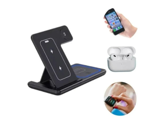 Cargador Base De Carga Inalambrica 3 en 1