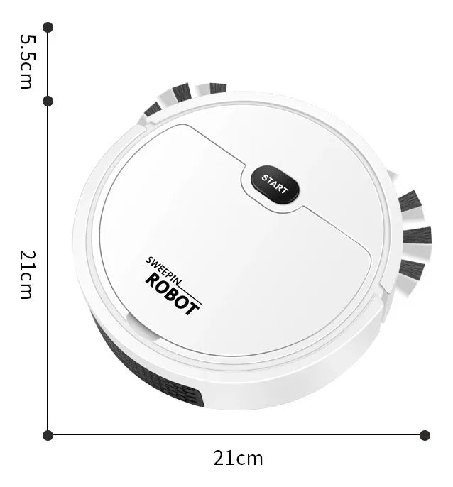 Aspiradora Robot Usb Inteligente 3 En 1 De Uso Doméstico