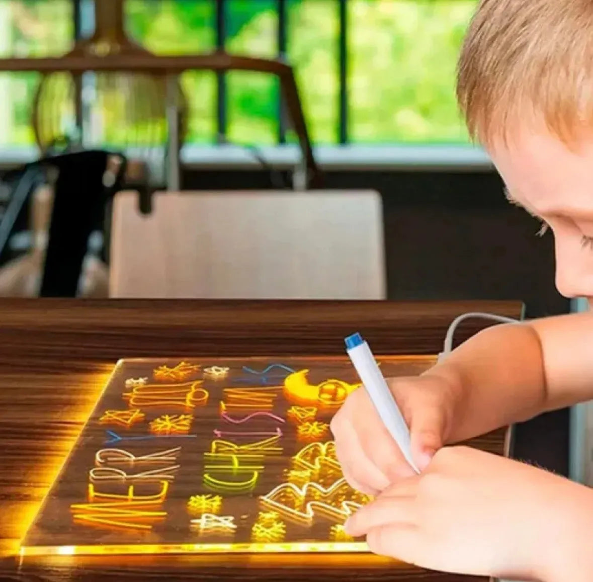 Tablero de mensajes LED acrílico recargable creativo