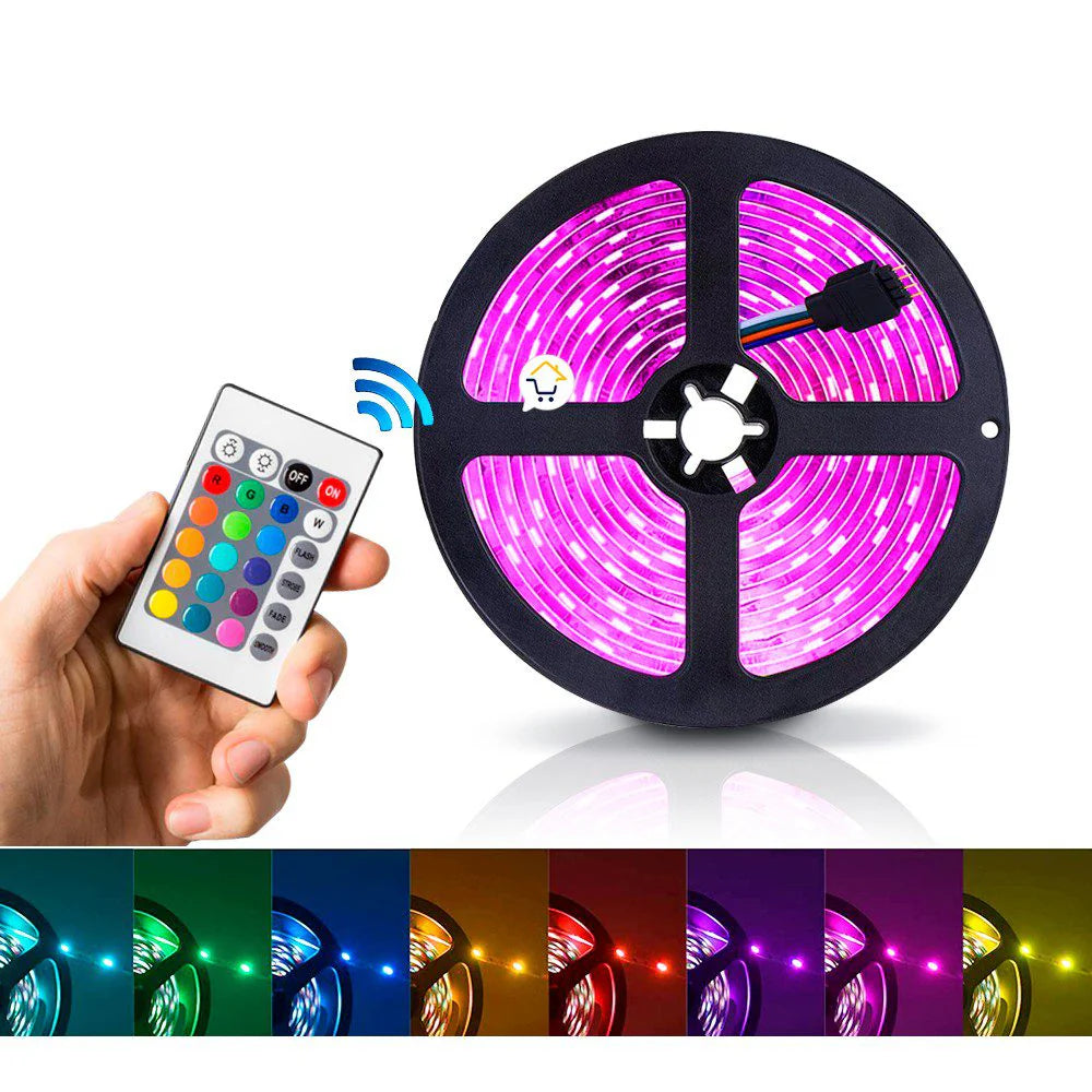 Cinta De Luz LED 20mts Bluetooth 5050 RGB + Control