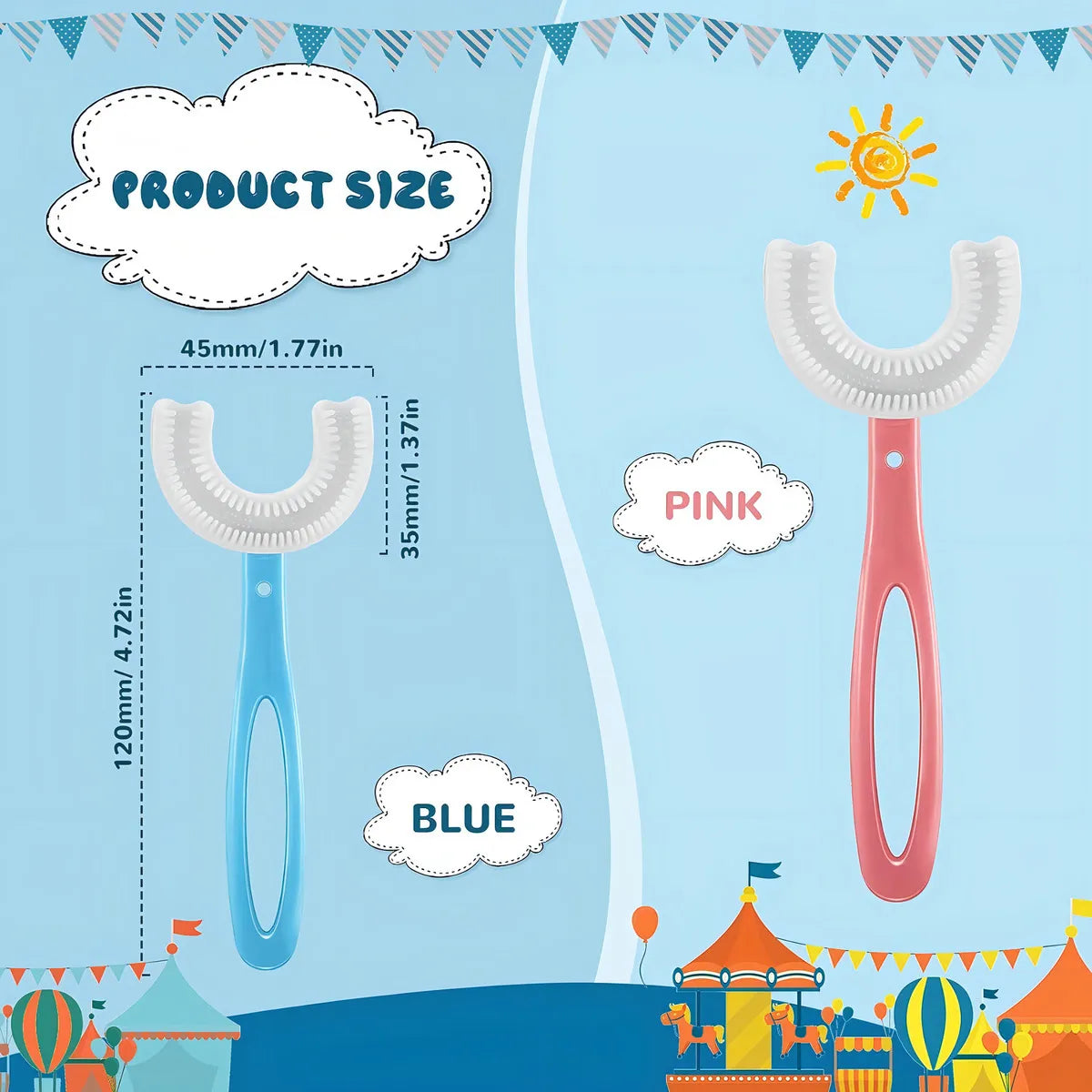 Cepillo De Dientes en forma U Para Niños