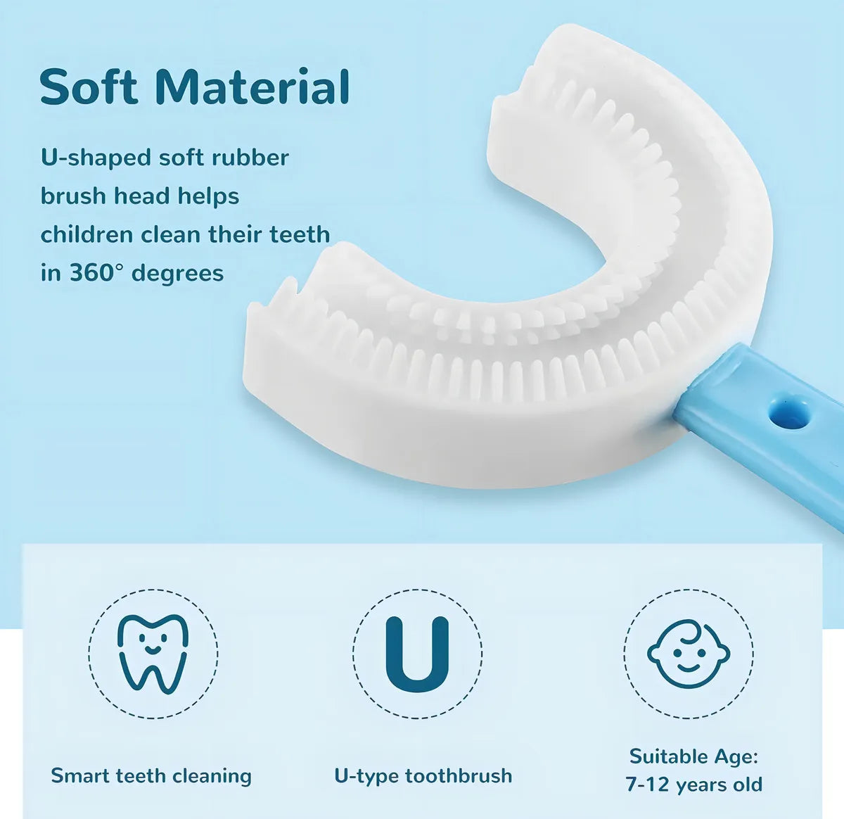 Cepillo De Dientes en forma U Para Niños