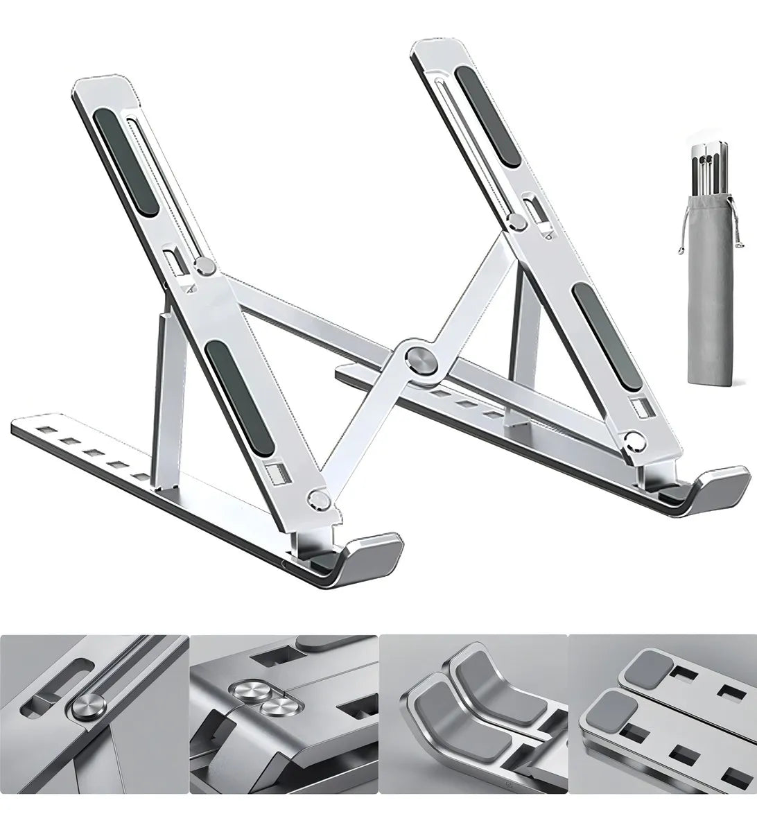 Base Soporte Para Portátil metálica Plegable Ergonómica