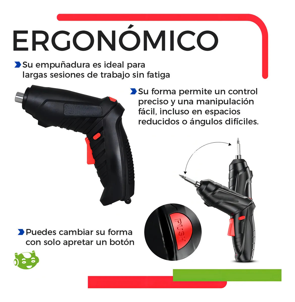 Kit De Destornillador electrico Inalambrico Eco