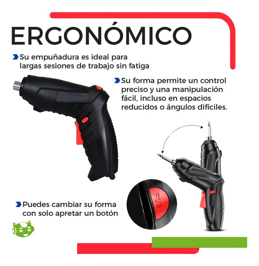 Kit De Destornillador electrico Inalambrico Eco