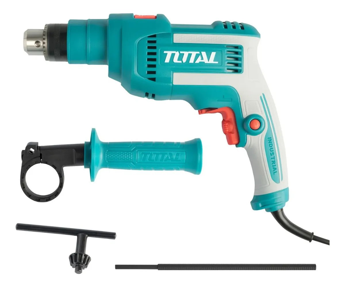 Taladro Percutor Eléctrico Total 710w 13mm Uso Industrial Mandril 13 mm