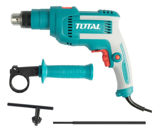 Taladro Percutor Eléctrico Total 710w 13mm Uso Industrial Mandril 13 mm