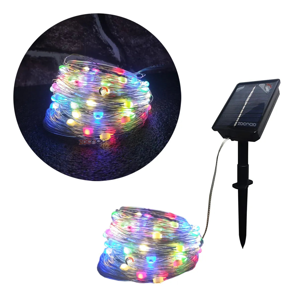 Guirnaldas luces LED solares para exteriores- 20m