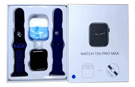 Combo T55 Pro Max Smartwatch y Audifonos