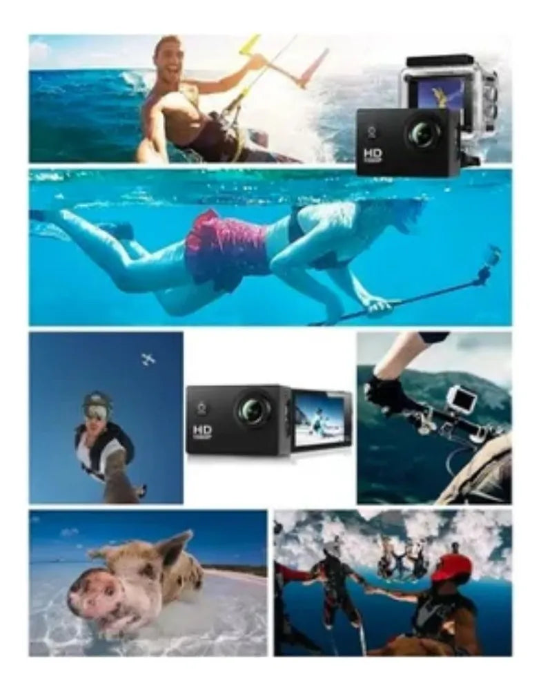 Cámara deportiva de accion sumergible y resistente al agua-1080p