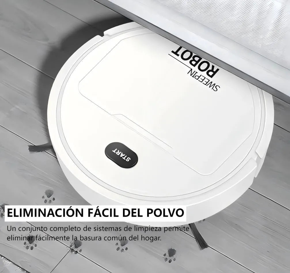 Aspiradora Robot Usb Inteligente 3 En 1 De Uso Doméstico
