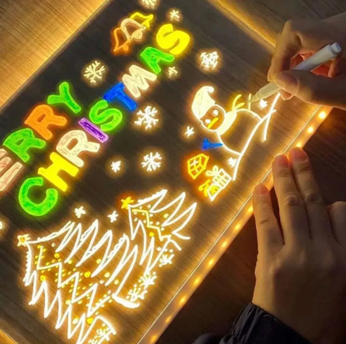 Tablero de mensajes LED acrílico recargable creativo