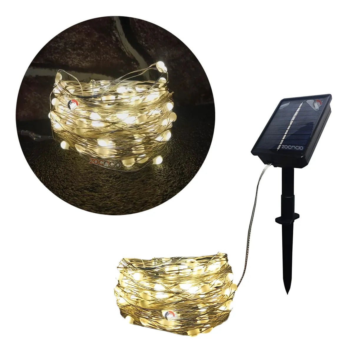 Guirnaldas luces LED solares para exteriores- 20m