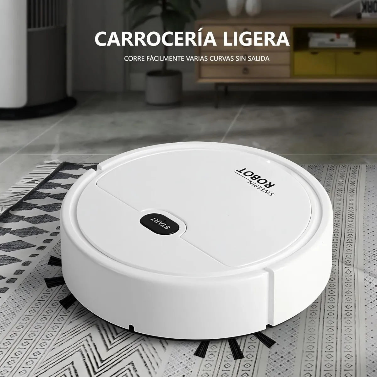 Aspiradora Robot Usb Inteligente 3 En 1 De Uso Doméstico